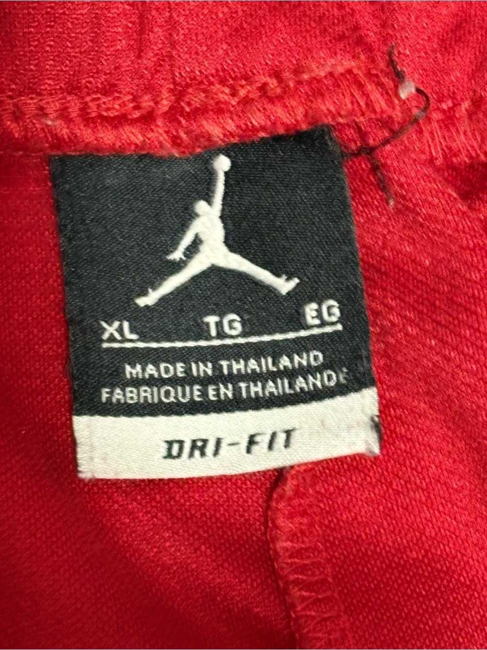 Jordan Red Men’s Athletic Basketball Shorts with White Accents